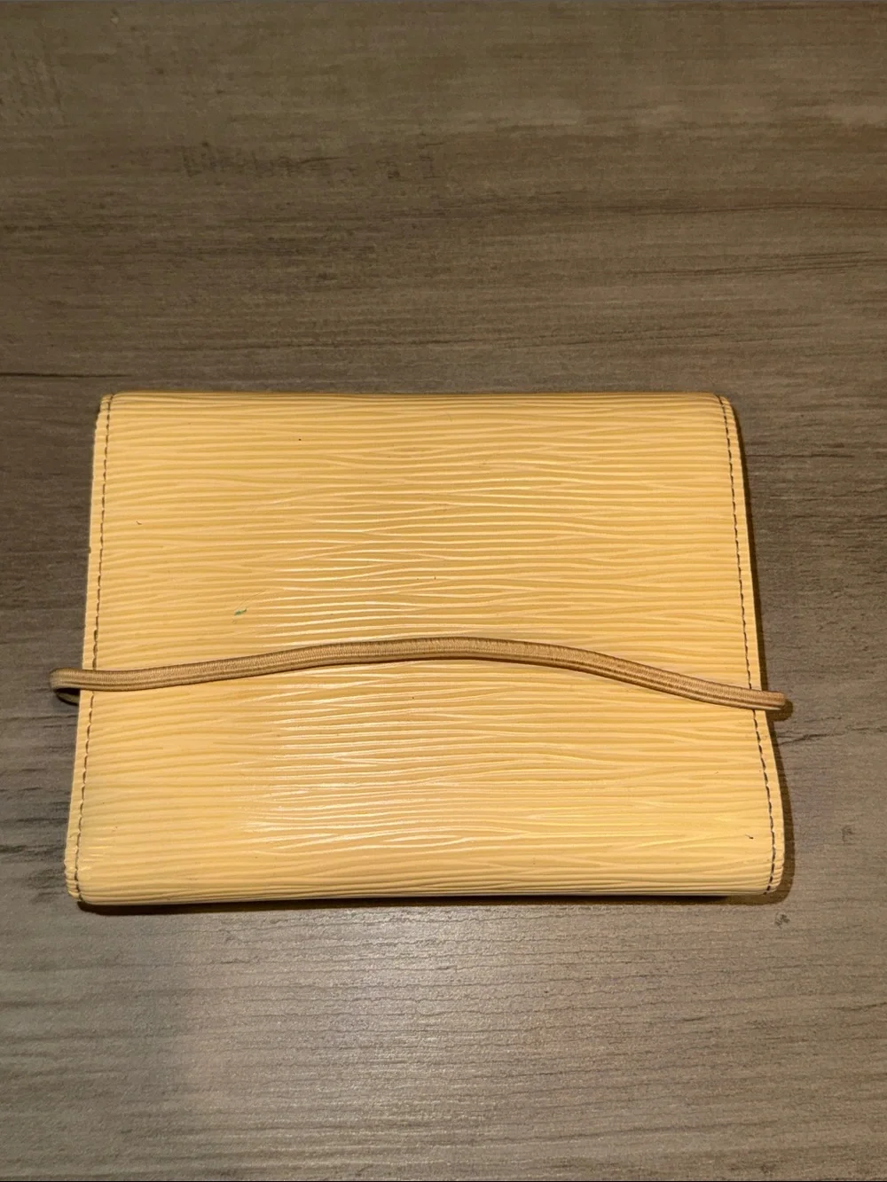 Louis Vuitton Yellow Epi Leather Compact Wallet with Branded Tab